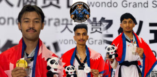 चीनमा चन्द्रागिरि टाइगर्स तेक्वान्दो डोजाङका खेलाडीहरूको शानदार प्रदर्शन